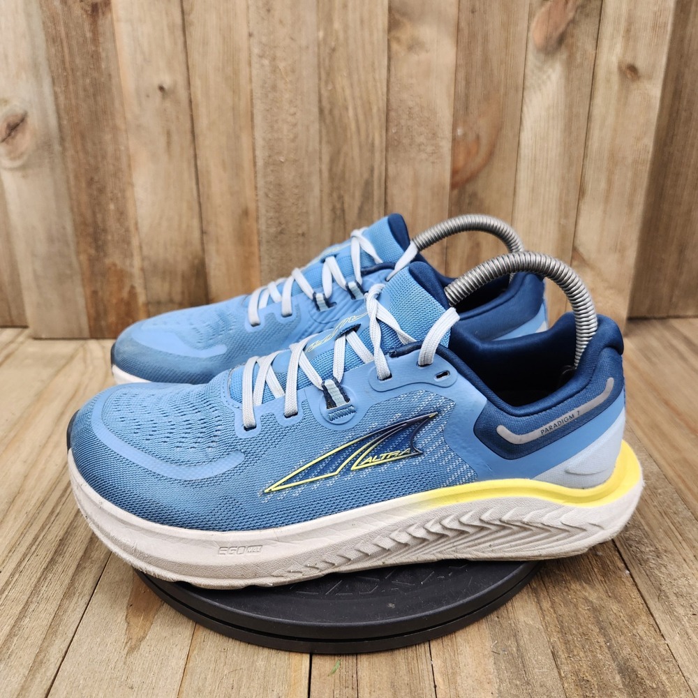 Altra Paradigm 7 Womens size 8.5 Running Shoes Blue Yellow AL0A82CG440